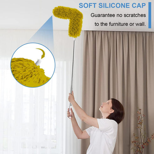 OOSOFITT Upgraded Dusters for Cleaning (6pcs), Ceiling Fan Duster with 100" Extension Pole