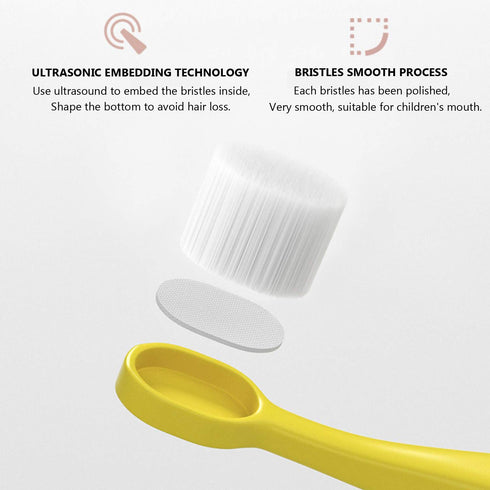 EasyHonor Baby Toothbrush for Ages 1-3, Extra Soft Toothbrush with 10000 Floss Bristles for Toddler Gum Care (4Pcs)