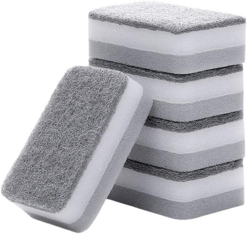 lasenersm 10 Pieces Dishwashing Sponge Kitchen Dishwashing Sponge Non Scratch Scouring Pad Non-Scratch