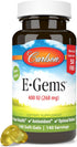 Carlson E-Gems 400 IU, Natural-Source Vitamin E, 140 Soft Gels