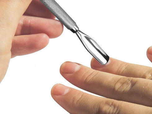 Nail Care Tool Set - Cuticle Pusher and Cutter, Stainless Steel Manicure, Gel Polish Remover, Pedicure Kit