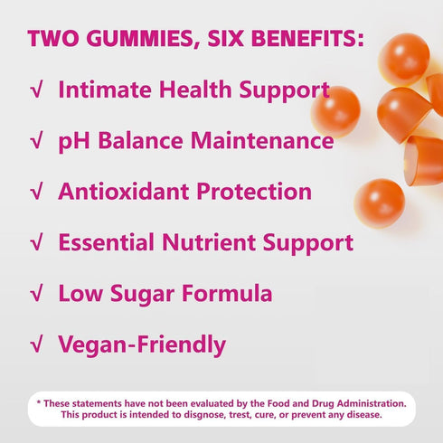 Shytrouy Gummies Immune 60 Count Premium Feminine Balance for Women, Vaginal Probiotics - pH Balance & Defense Support