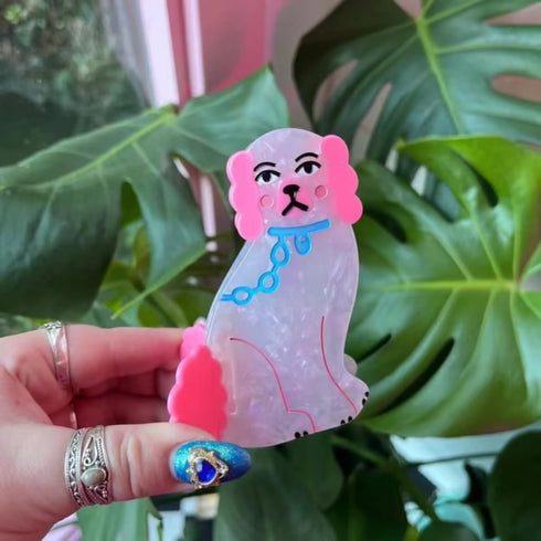 Pink Acetate Dog Hair Clip: Claw Clip for Women, Hair Accessories S2