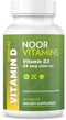 Noor Vitamins Halal Vitamin D, Halal Vitamin D3, 1000 IU Tablets, Supports Bone, Immune & Heart Health, 60 Count