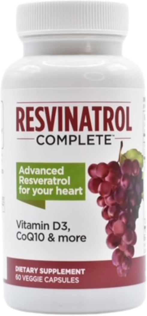 Capsules, 60 Count, Resveratrol Supplement Supports Healthy Aging, Heart Health, Immune Function with Quercetin