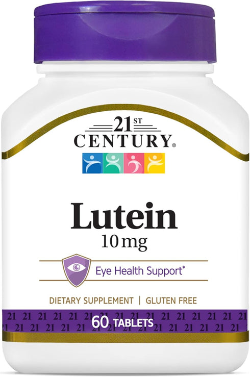 21st Century Lutein Tablets, 10 mg, 60 Count