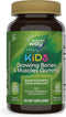 Nature's Way Kids Gummies, Growing Bones & Muscles, Calcium, Magnesium, Vitamins D3 & K1, Wildberry, 60 Count