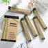 Lunaya Set 10 Pack Bamboo Toothbrush - - Natural Bamboo - Brown Nylon Bristles - Manual Toothbrush