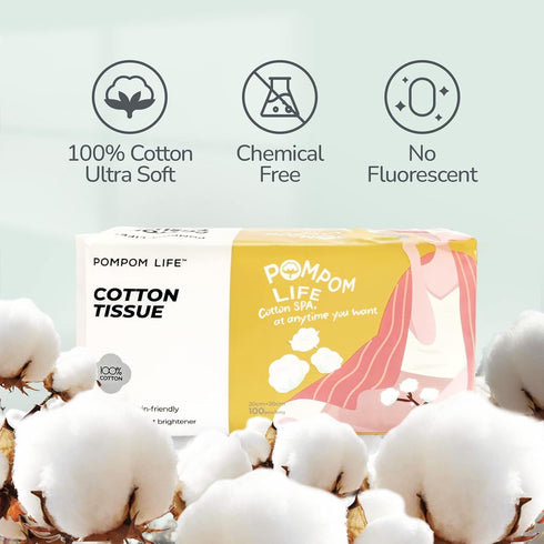 Disposable Face Towel, Ultra Soft Thick Wash Cloths for Adults and Baby, 100% Cotton Dry Wipes for Washing and Drying, 200 Count Facial Tissue for Cleansing, Skincare, Makeup Remover