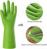 Bamllum Rubber Cleaning Gloves for Kitchen - 4 Pairs Reusable Dishwashing Gloves for Household, Flexible Long-lasting & Waterproof (Medium, Blue+Green+Red+Orange)