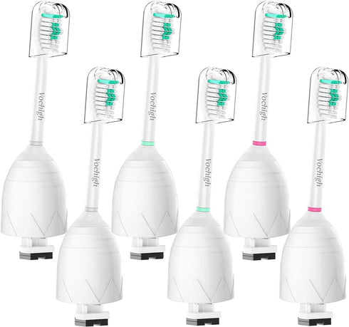 Replacement Toothbrush Heads Compatible with Philips Sonicare: Fit Sonicare E-Series HX7022/66, 6 Pack