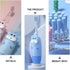 Set 2 s Electric Toothbrush Sonic Vibrating Toothbrush with Blue Brush Heads USB Rechargeable for Oral Care Full Mouth