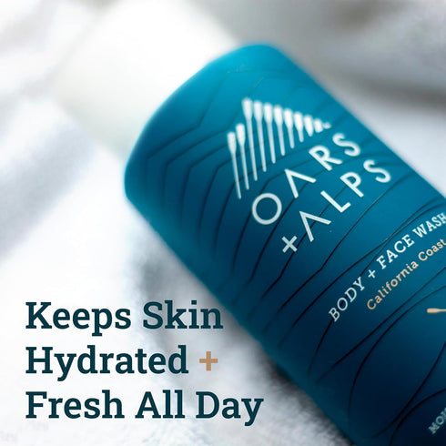 Oars + Alps Men's Body and Face Wash Moisturizing, Vitamin E & Antioxidants, Sulfate Free, California Coast, 1 Pack