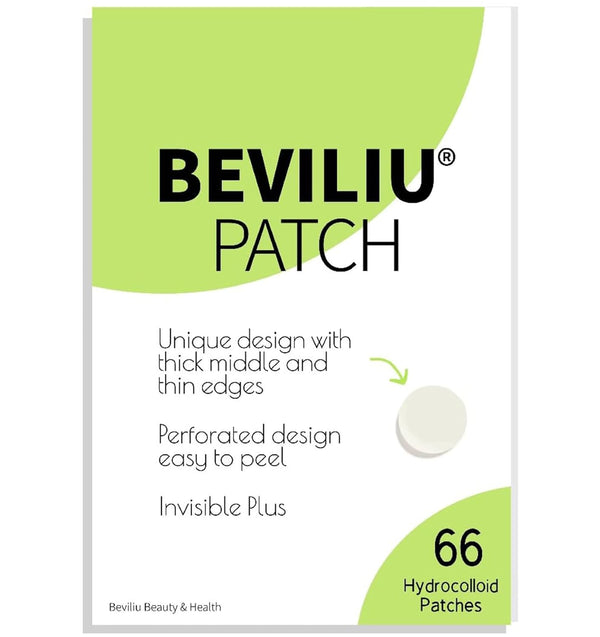 Pimple Patches for Face 66 Counts, 2 Sizes Thinner Edge Hydrocolloid Acne Patches for Invisible Zit Treatment