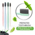 DR PERFECT Prepasted Wheat Charcoal Toothbrush - Individually Wrapped with Sealed Paper Bag, Pack of 144