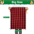 HRX Package 2 Pcs Cotton Santa Bag, 28x20 Inch Plaid Fabric Drawstring Christmas Bags with Gift Tag