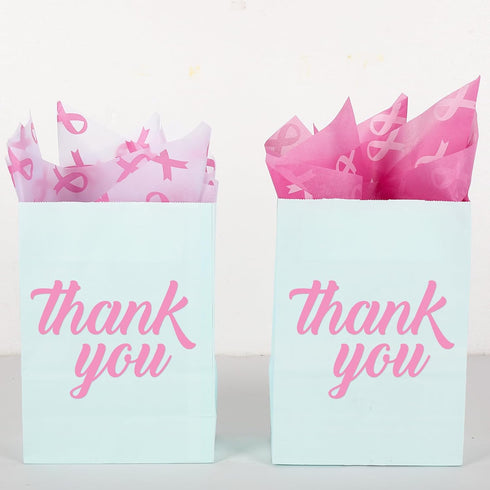 Whaline 100Pcs Pink Ribbon Tissue Paper for Breast Cancer Awareness, DIY Art Craft Paper for Charity, 14 x 20 Inch