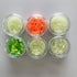 PrettyG 6 Boxes Luminous Nail Art Glitter Set, Glow in The Dark 3D Stickers for DIY Nail Craft Accessories