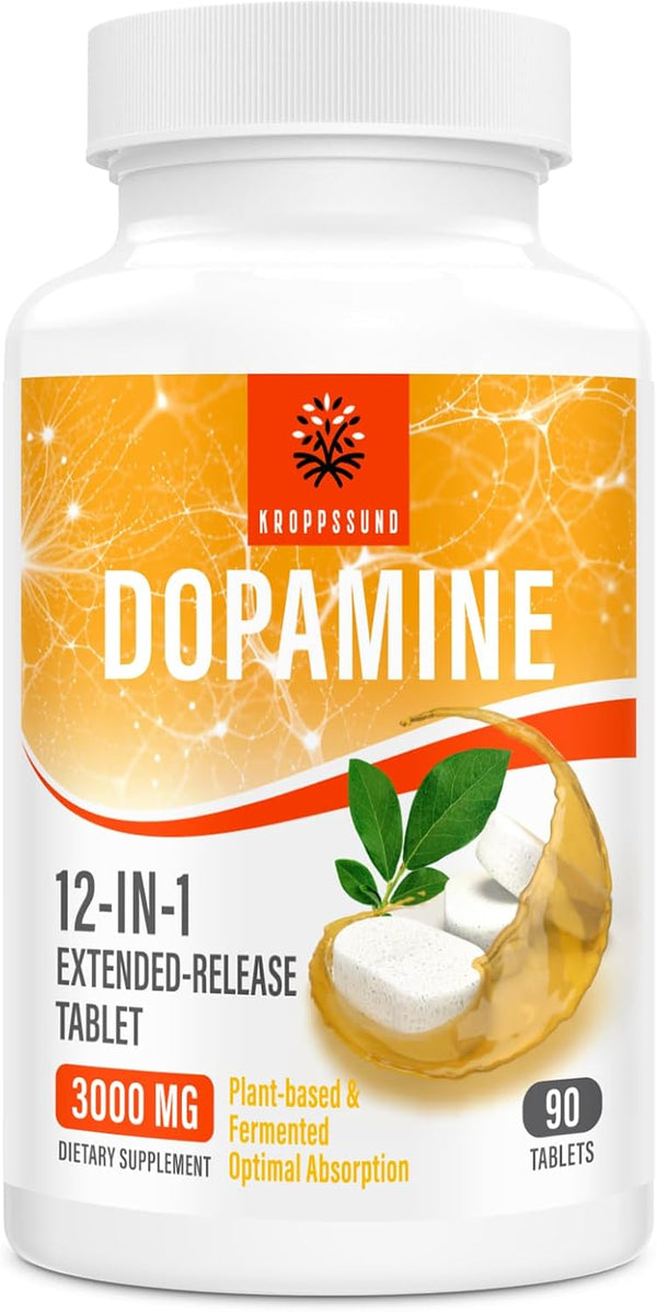 Natural Dopamine Supplement - 90 Tablets (1 Bottle)