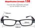 Reading Glasses Bright LED Readers with Lights, Lighted Magnifier Nighttime Reader Compact Full Frame Eyewear, 5PCS