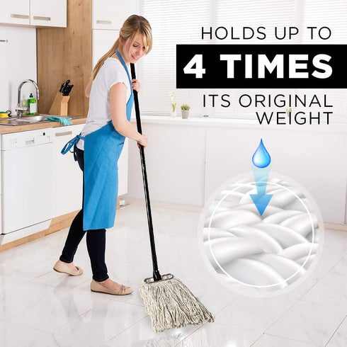 Heavy Duty Fuller Brush Wet Mop - Durable & Washable