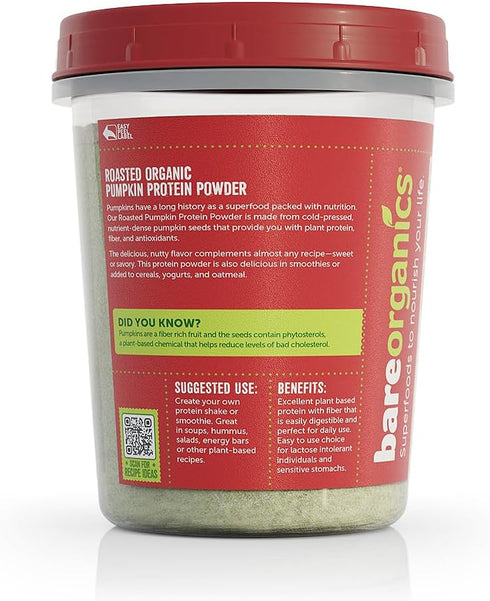 BareOrganics Pumpkin Protein Powder, 12 oz