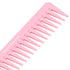 Pink Carbon Wide Tooth Comb for Curly and Straight Hair (7 inch) - Professional Detangling Comb for Styling