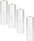 MBLABEL 12" X 16" Plastic Bags for Food Storage, 4 Rolls Clear Plastic