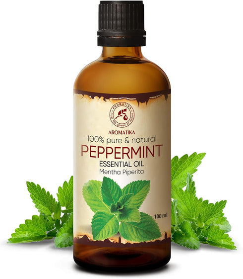 Peppermint Essential Oil 3.4 Fl Oz - 100% Pure & Natural Mint Oil for Home Fragrance, Aromatherapy, Body Care