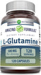 Amazing Formulas L-Glutamine 500mg Supplement, 120 Capsules, Non-GMO, Gluten Free, Made in USA