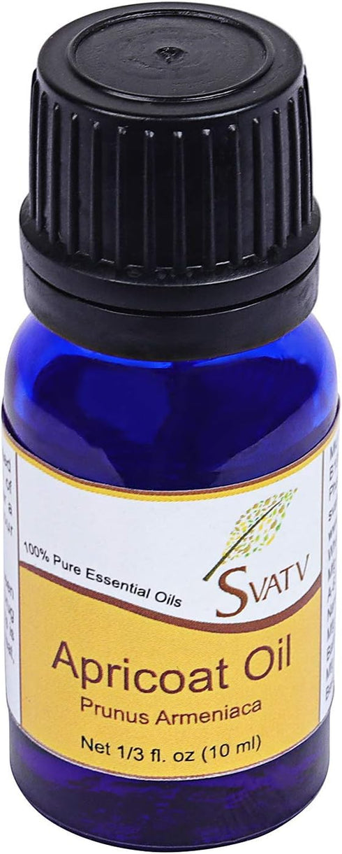 SVATV Apricot Essential Oil for Natural Yoga Massage - Therapeutic Grade & Room Freshener Diffuser, 10ml