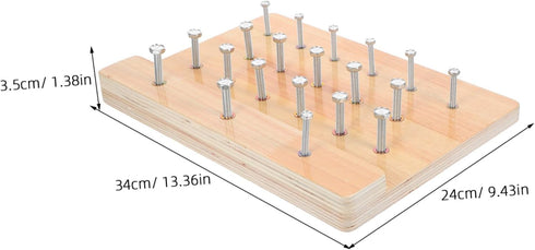 Toddmomy Wooden Finger Rehabilitation Training Pegboard for Hand-Eye Coordination Fine Motor Skills Development