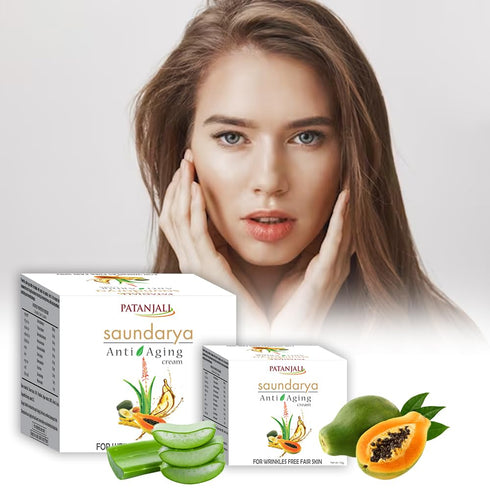 patanjali Saundarya Anti Aging Cream, 15g / 0.03 lb
