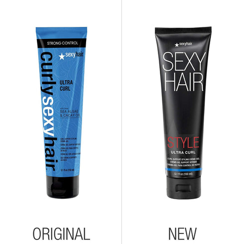 SexyHair Style Ultra Curl Support Styling Crème-Gel, 5.1 Oz - High Control, Adds Definition
