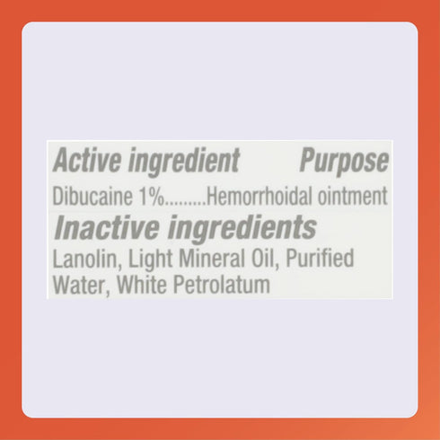 Rugby Dibucaine Topical Anesthetic 1% - Hemorrhoidal Ointment for Fast Relief of Pain, Itching, Burning, 1 Oz