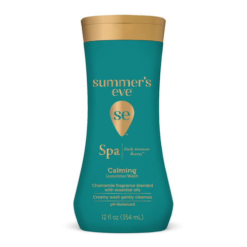 Summer's Eve Spa Daily Intimate Wash, 12oz Calming Chamomile pH-Balanced Feminine Body Wash