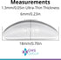 GMS Optical Anti-Slip Adhesive Contoured Silicone Eyeglass Nose Pads - 1.3mm Extra-Thin, 18mm Large-Length (Clear) (10