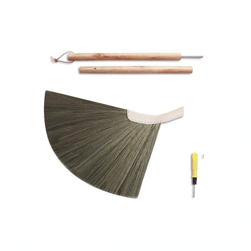 SWEEPY Light - Indoor Grass Broom with Long Handle for House, Garage, Office, Kitchen