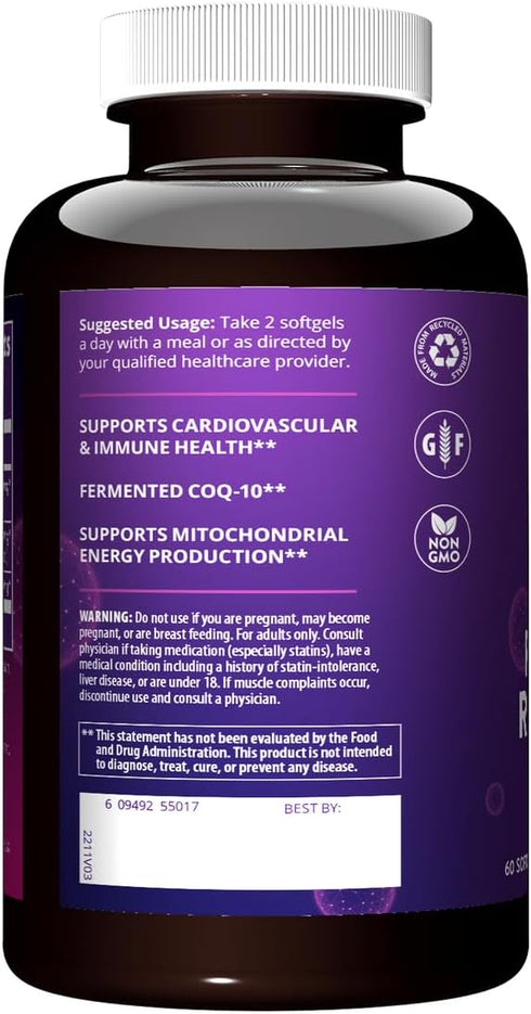 MRM Nutrition CoQ-10 Resveratrol Red Yeast Rice | Heart Health | Gluten-Free | 30 Servings