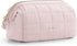 BAGSMART Makeup Bag, Travel Cosmetic Organizer Case, Puffy Padded Makeup Bags for Women, Pink