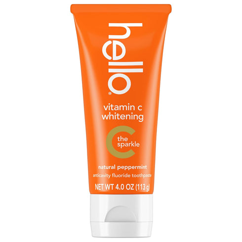 hello Vitamin C Whitening Toothpaste with Fluoride, SLS Free, 4.0 oz (2 Pack)