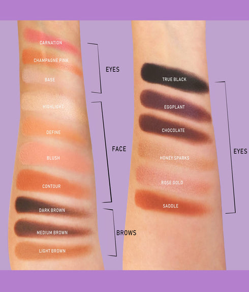 Rude Cosmetics In Your Face 3-in-1 Palette Makeup for Women, 0.84 oz