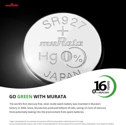 Murata 329 Battery SR731SW 1.55V Silver Oxide Watch Button Cell, 5 Batteries