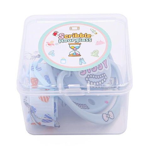 Large Shield Comfort Soother - Pastel Blue Rainbow Sissy Design - Sensory Tool for Stress Relief & Better Sleep