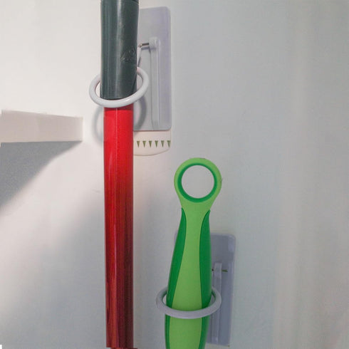 Treasure Gurus Reusable Self Adhesive Broom Mop Hangers, Tools Hooks Set for Home Wall Organization