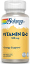 SOLARAY Vitamin B-2 Riboflavin 100 mg with Aloe Vera, 100 CT for Healthy Energy Metabolism