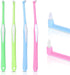 4 Pieces Tuft Toothbrush, Tufted End Tapered Trim Toothbrush for Orthodontic Braces, Compact Interdental Cleaning