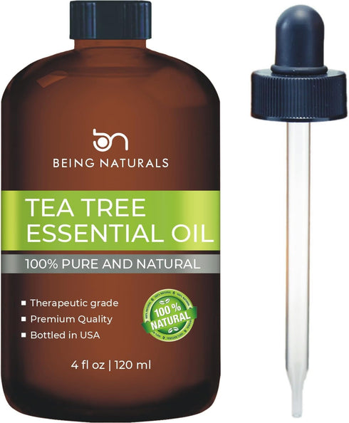 Tea Tree Essential Oil - 4 FL OZ - 100% Pure & Natural Premium Oil with Glass Dropper (Tea Tree)