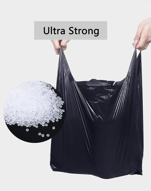 YIHUANYIFA 100 Counts 8-10 2 (8-10Gallon) Ultra Strong Gallon Black Trash Bags Mils Multi-Use Bin Liners Food Scrap