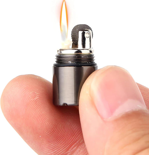 The World's Smallest Kerosene Lighter! Portable Metal Miniature EDC Gear Waterproof Tiny Peanut Lighter